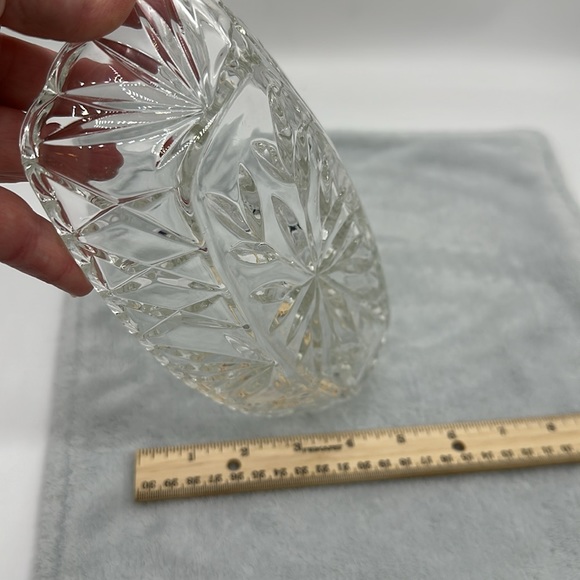 Hazel Atlas Pressed Cut Glass Celery/Relish Dish in “Star & Fan Pattern” - Picture 5 of 7